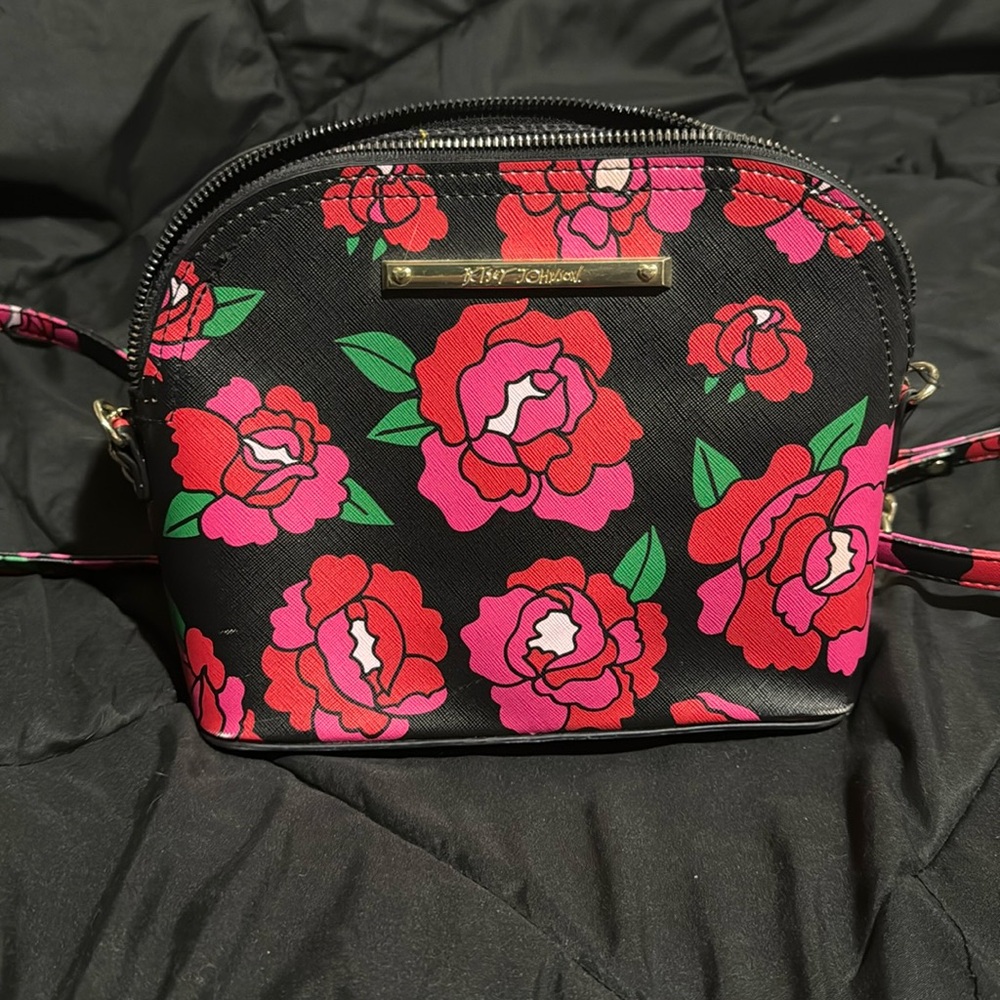 Betsey Johnson rose crossbody bag